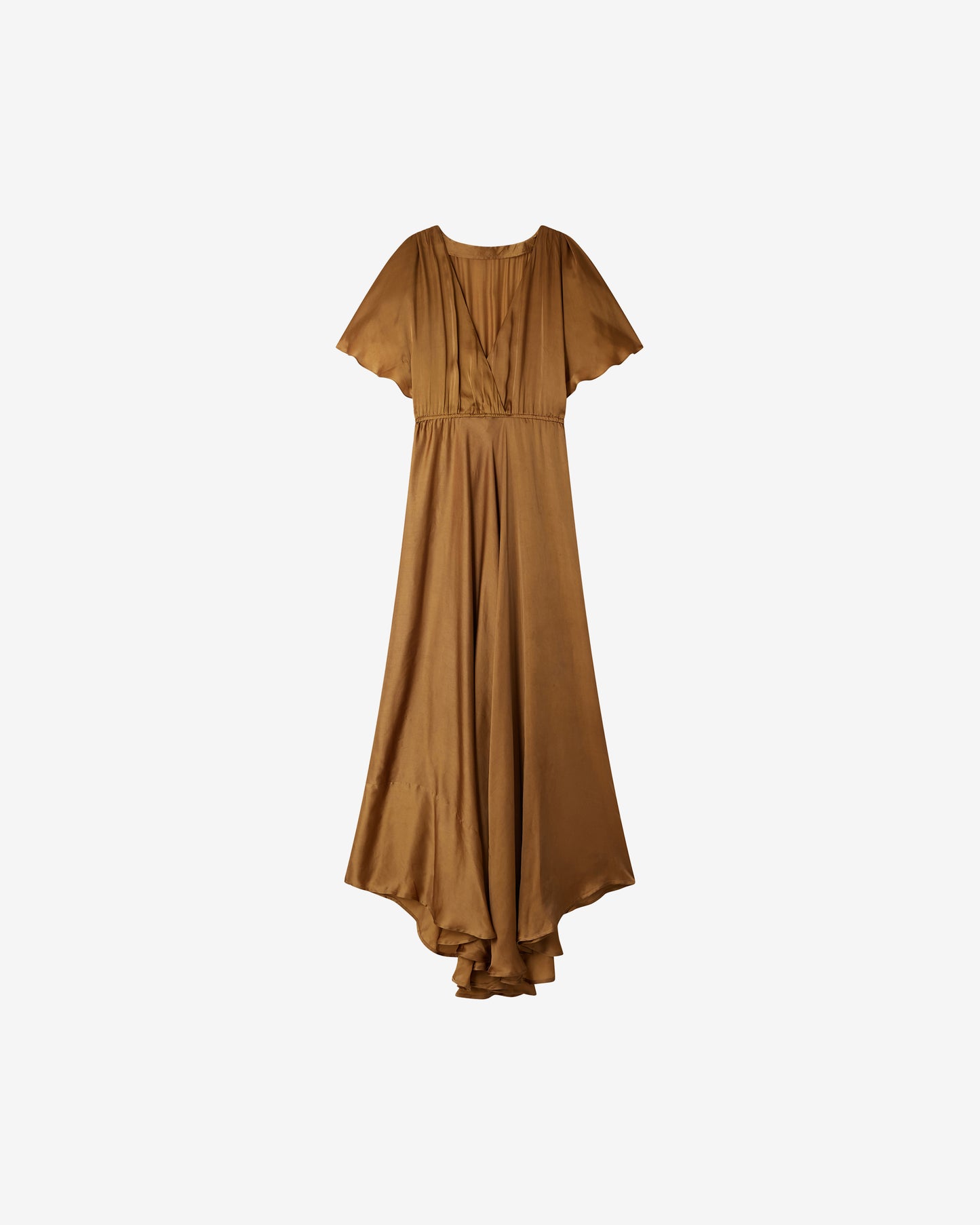 Robe Cascais - Caramel : Robe longue fluide en satin – Caramel Mes Demoiselles
