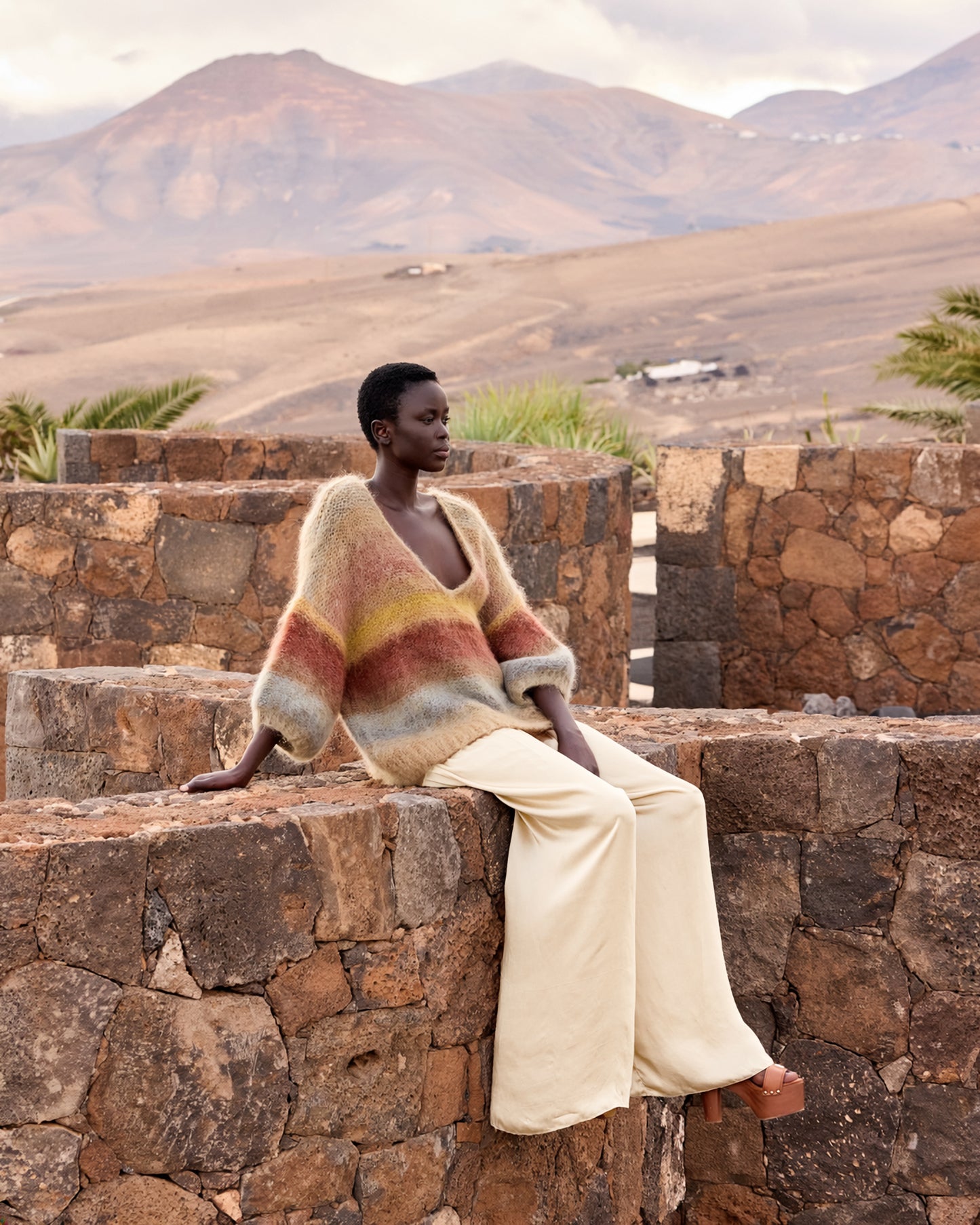 Pantalon Coucou - Écru : Pantalon large en viscose satinée – Ivoire Mes Demoiselles