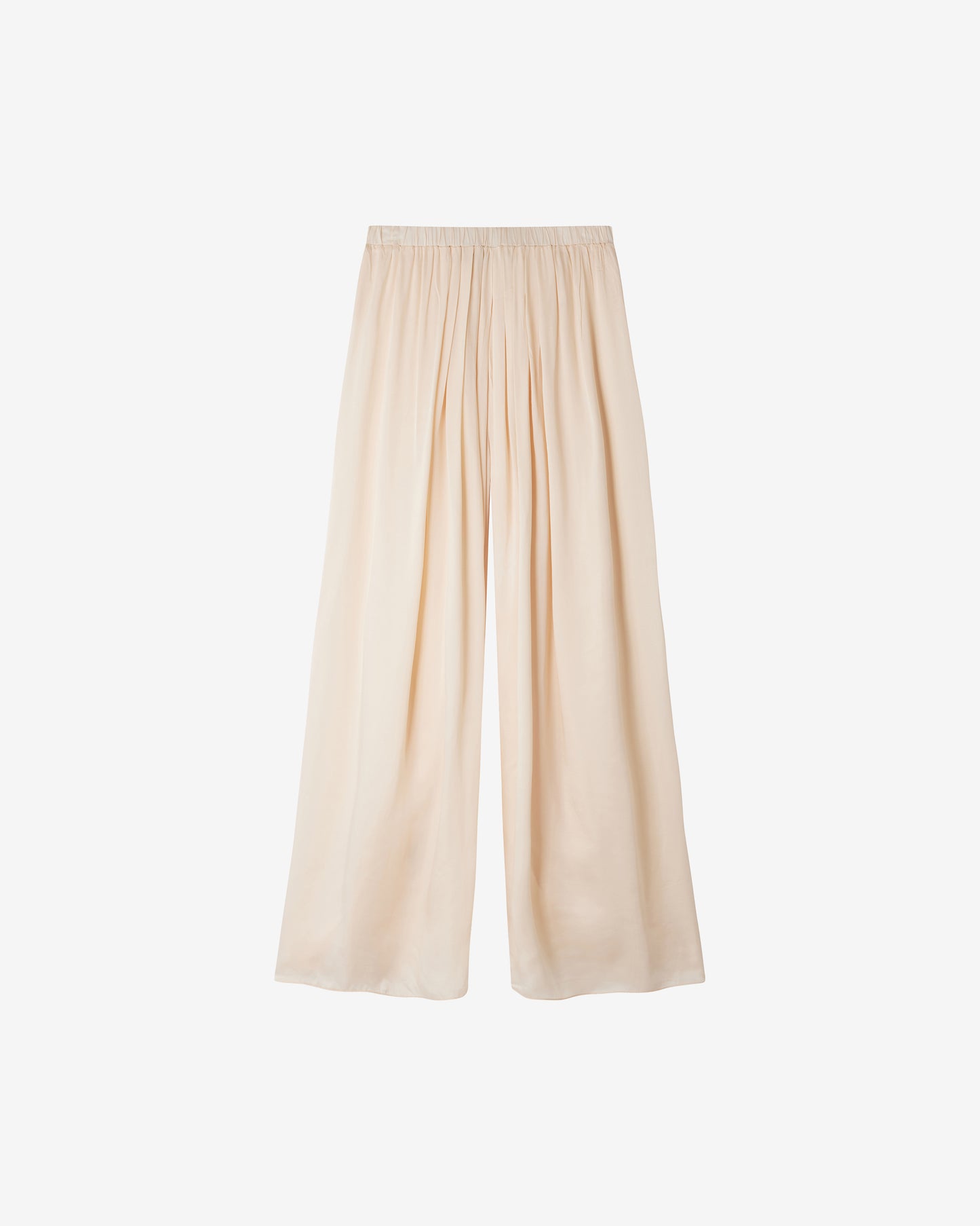 Pantalon Coucou - Écru : Pantalon large en viscose satinée – Ivoire Mes Demoiselles