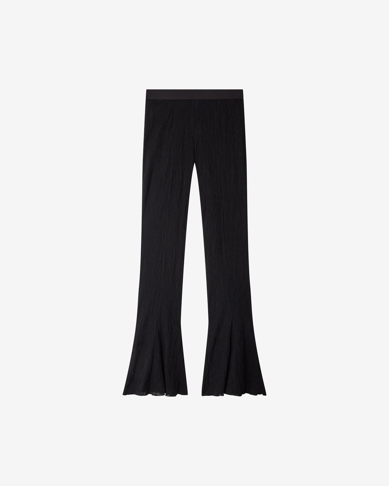 Pantalon Delphi - Noir : Pantalon évasé en dentelle jacquard – Noir Mes Demoiselles - Image 7