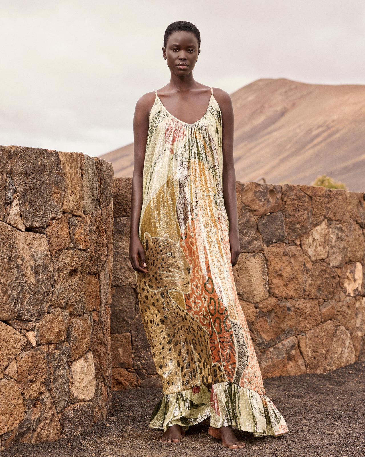 Robe longue lurex plissée – Multicolore - Robes Mes Demoiselles - Image 1