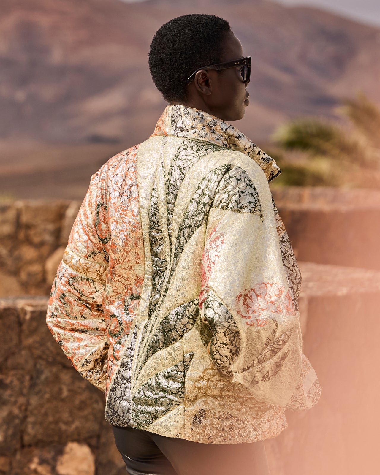 Veste Jerry - Jaune : Veste matelassée jacquard lurex – Multicolore Mes Demoiselles - Image 4