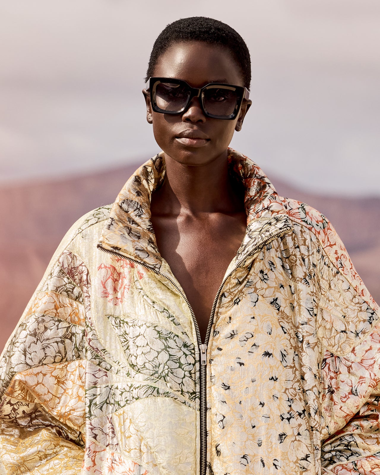 Veste Jerry - Jaune : Veste matelassée jacquard lurex – Multicolore Mes Demoiselles - Image 5