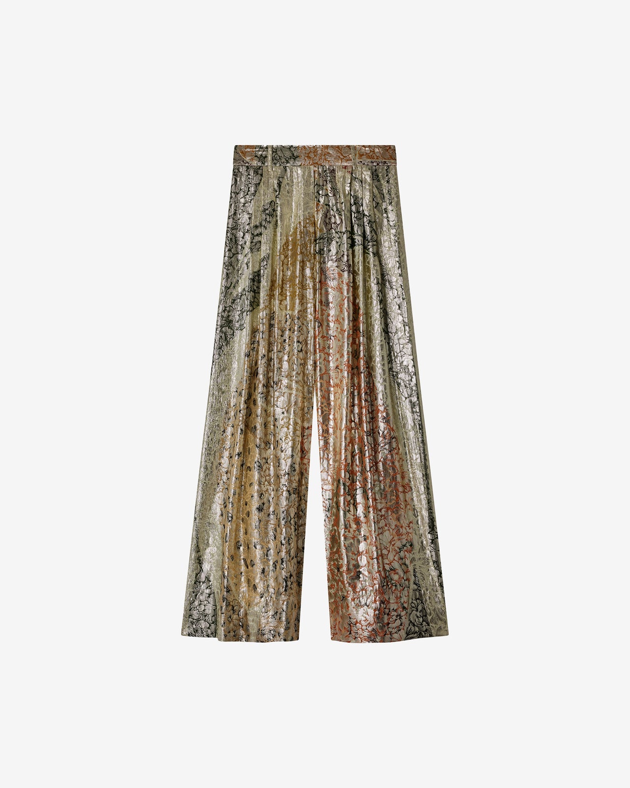 Pantalon Jump - Jaune : Pantalon large jacquard lurex – Multicolore Mes Demoiselles - Image 8