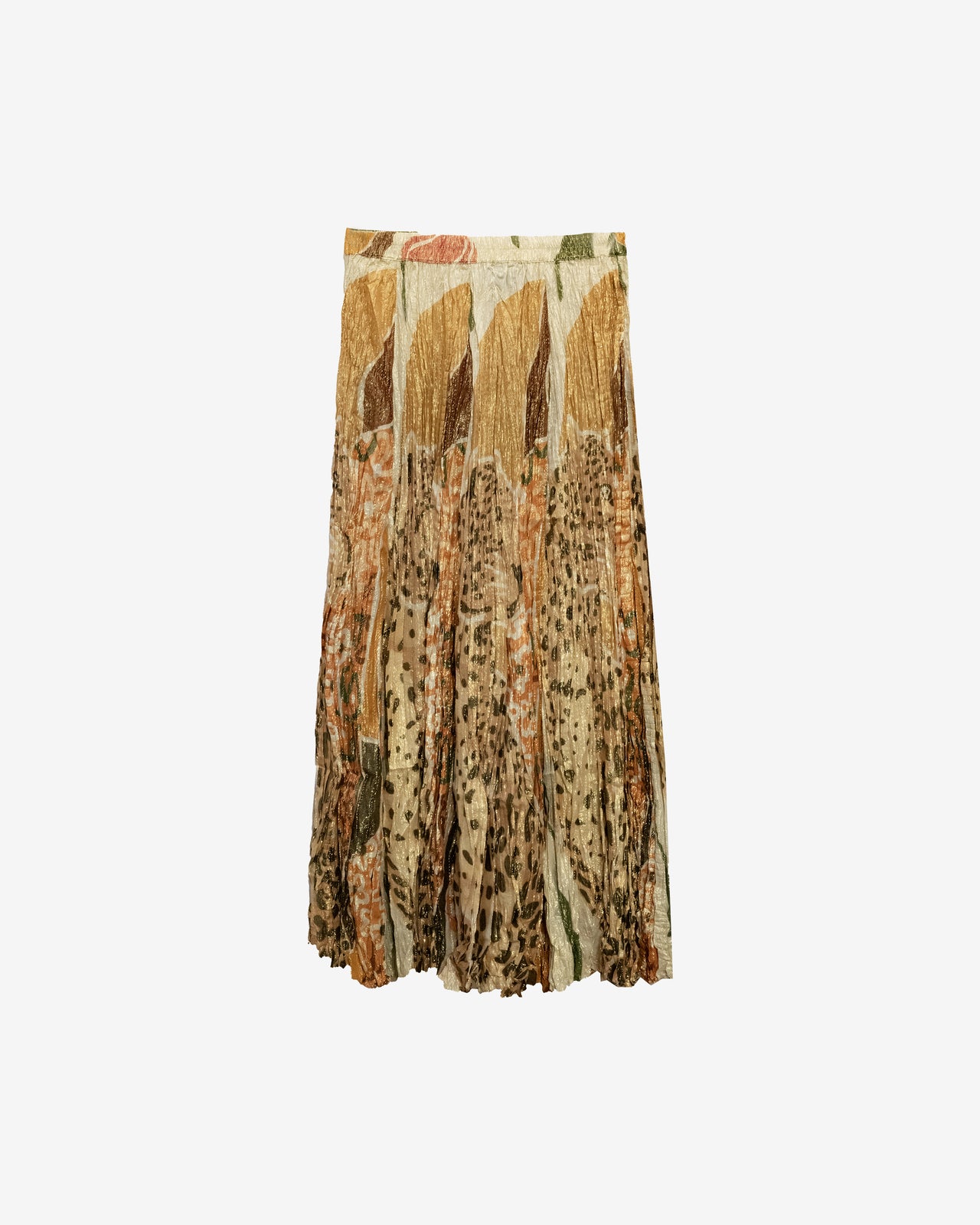 Jupe Justy - Jaune : Jupe longue crinkled lurex – Multicolore Mes Demoiselles - Image 7