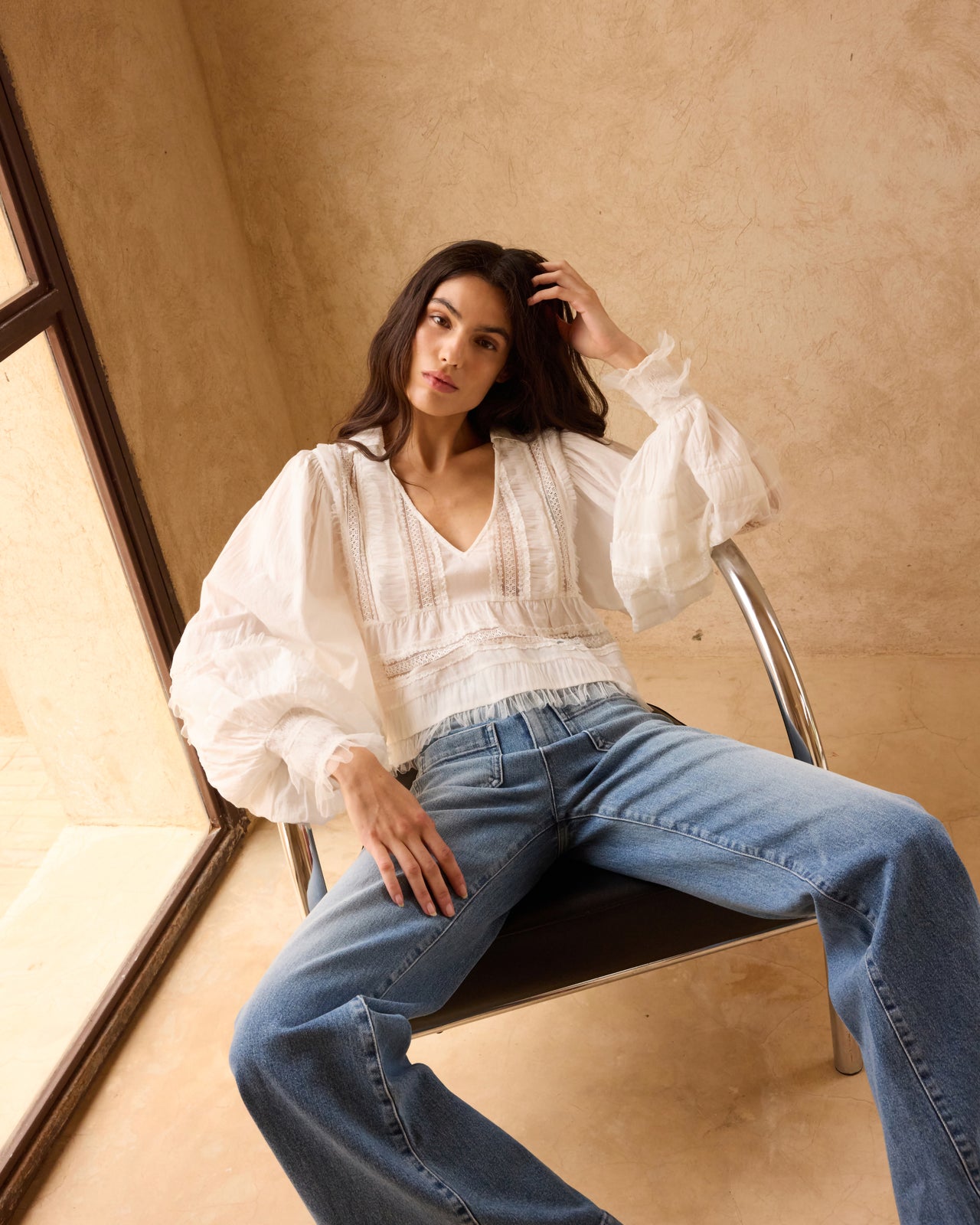 Blouse Melody - Blanc - Image 1