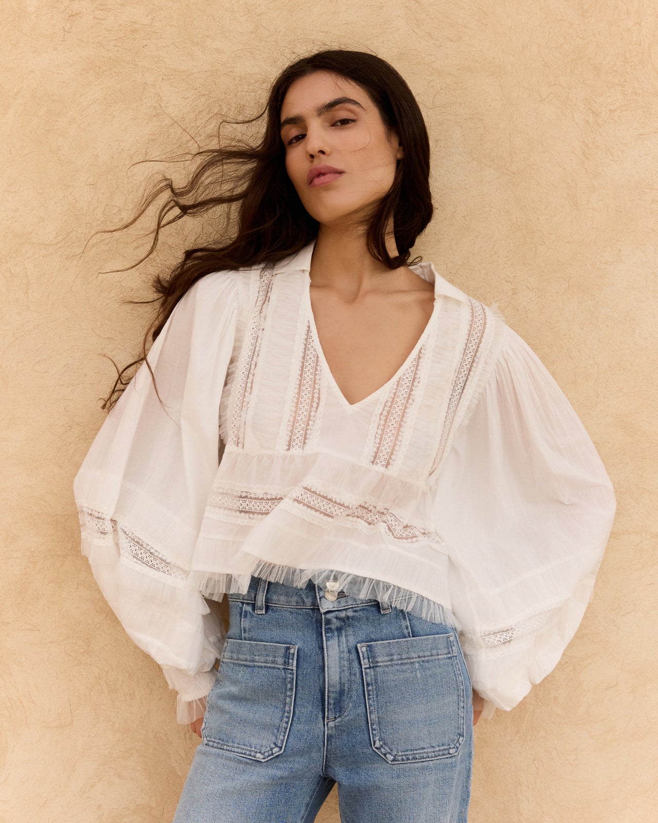 Blouse Melody - Blanc - Image 4