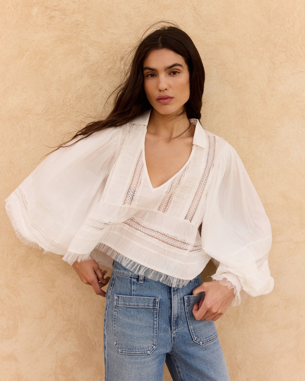 Blouse Melody - Blanc - Image 6