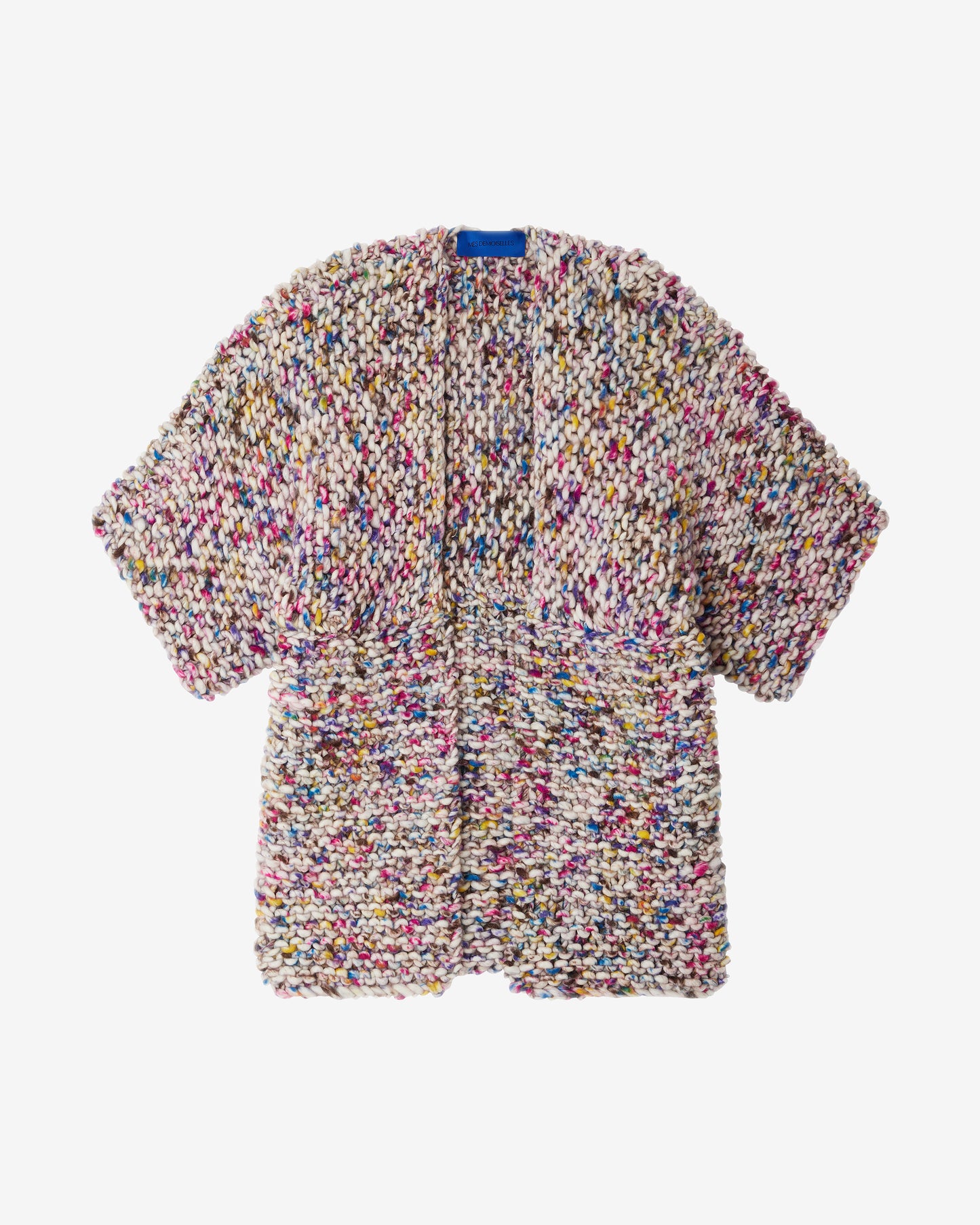 Cardigan en grosse maille tricotée main – Multicolore - Pulls & gilets Mes Demoiselles