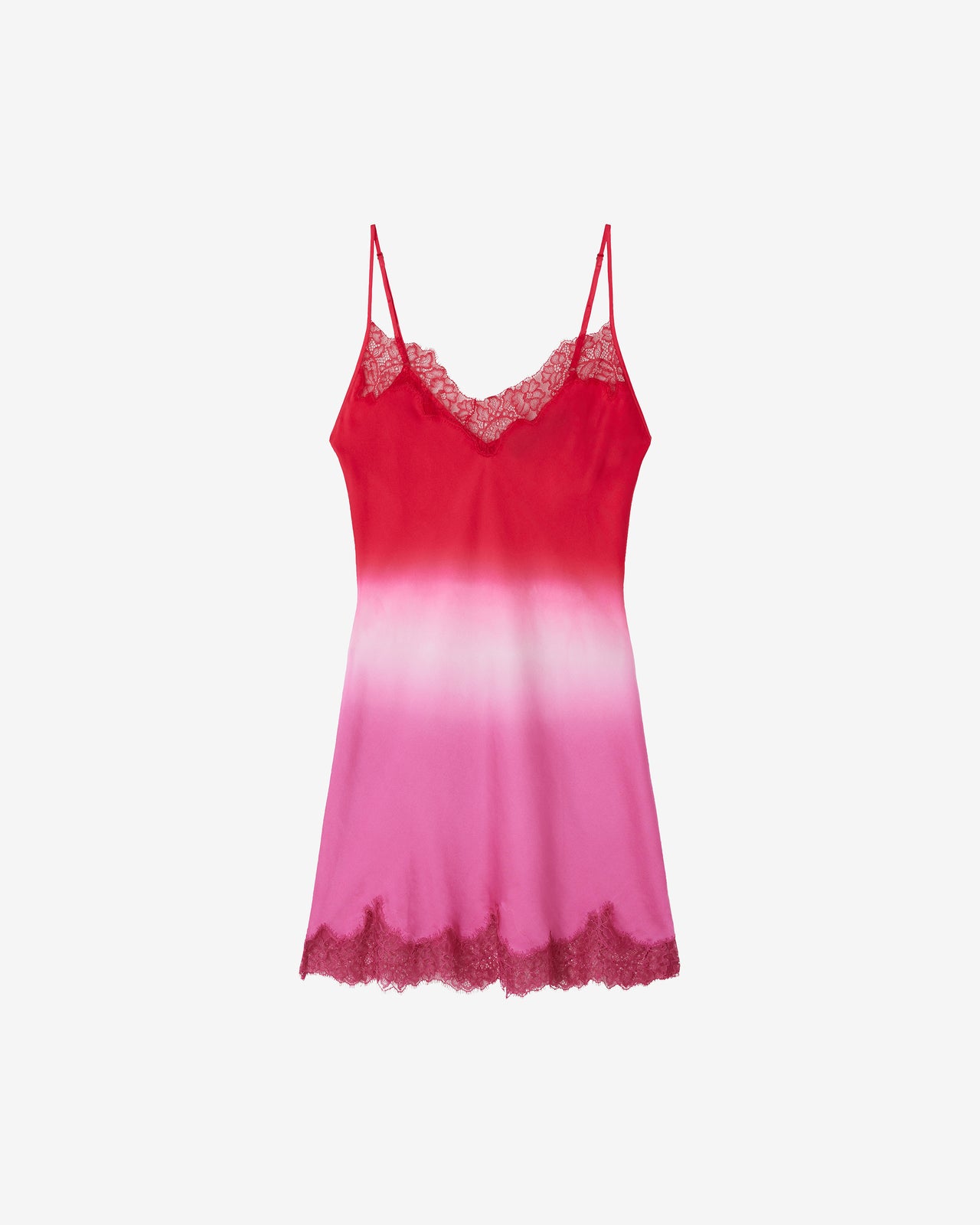 Nuisette en soie tie & dye – Dégradé de roses et dentelle - Robes Mes Demoiselles - Image 6