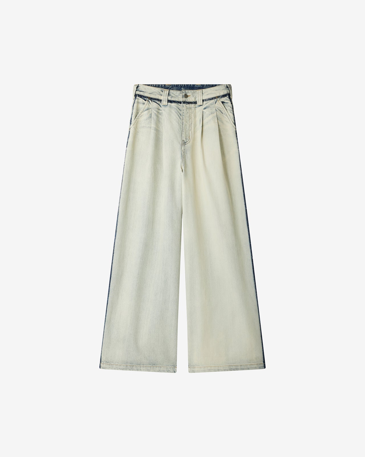 Jean large en denim délavé – Bleu clair - Pantalons & combinaisons Mes Demoiselles - Image 5
