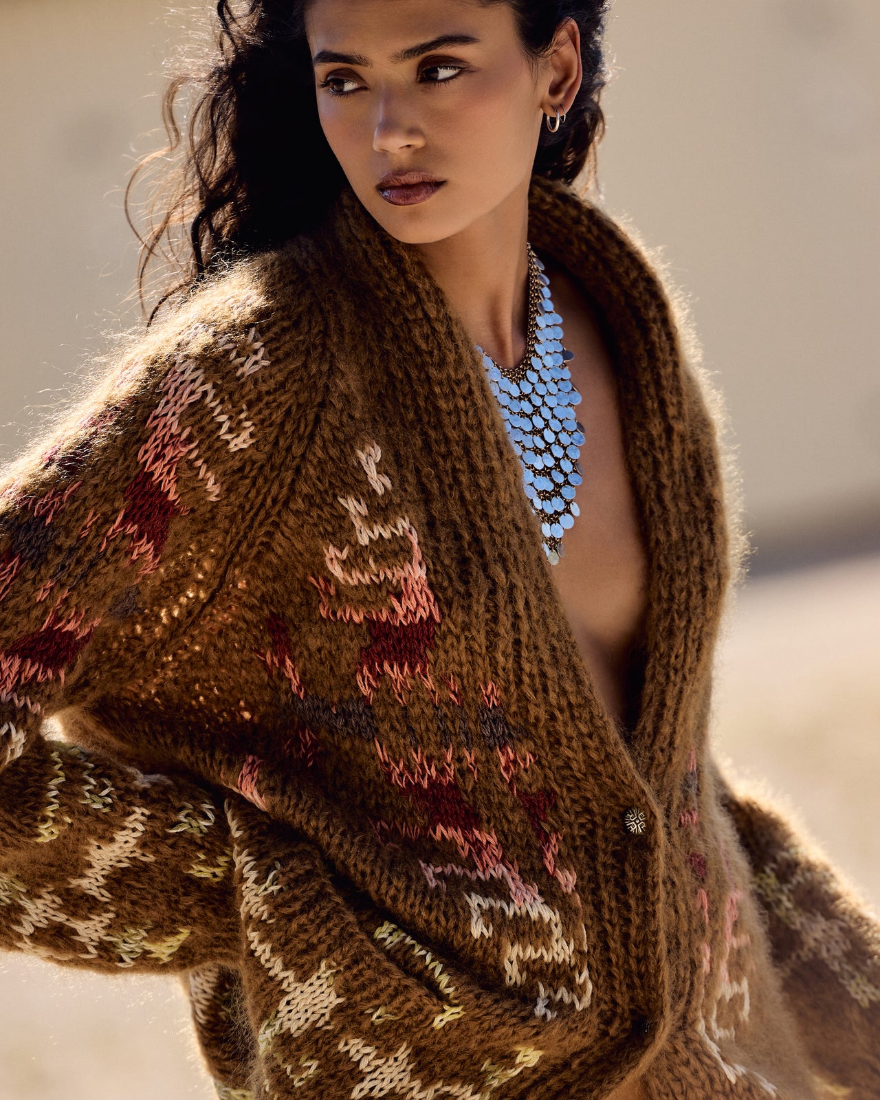 Alita Cardigan - Brown - Image 3