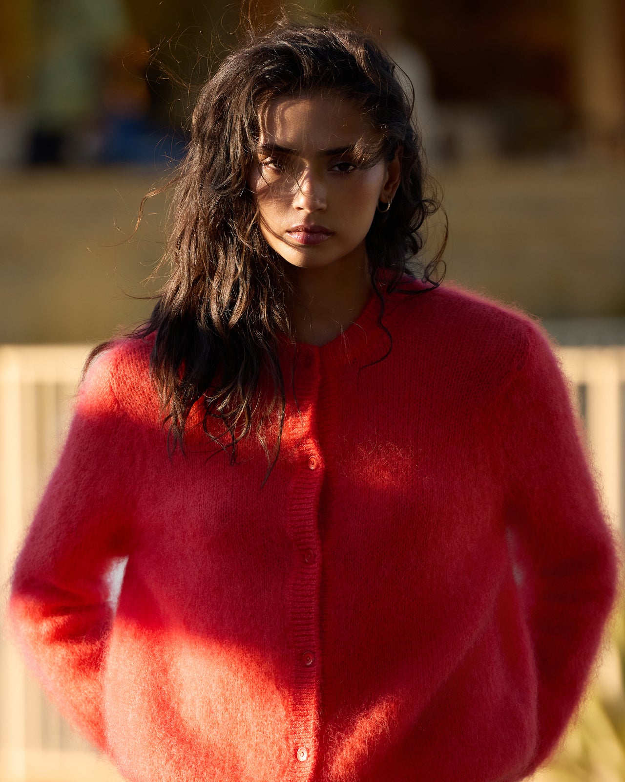 Bluff Cardigan - Coral - Image 6