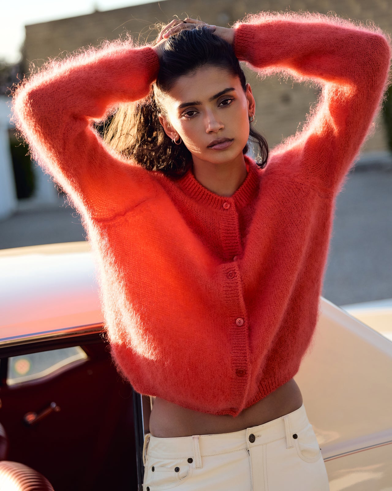 Bluff Cardigan - Coral - Image 8
