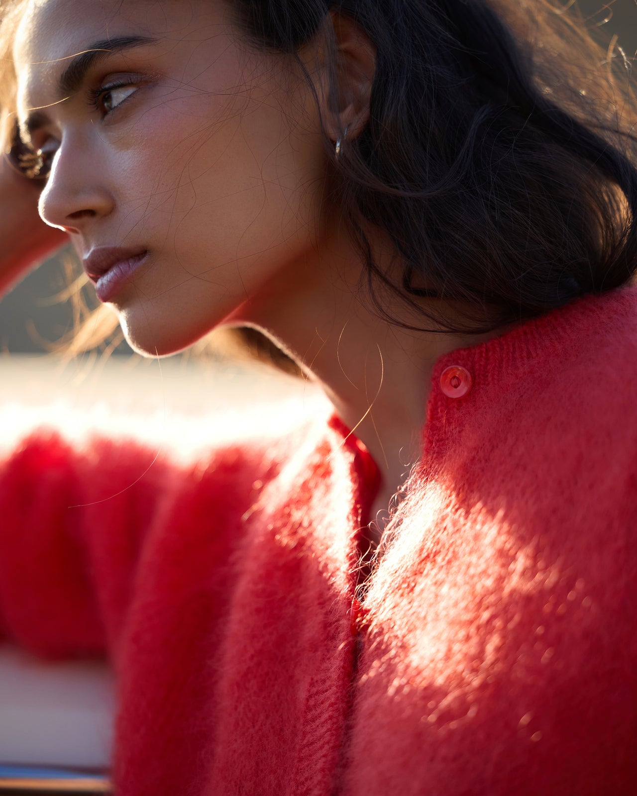 Bluff Cardigan - Coral - Image 4