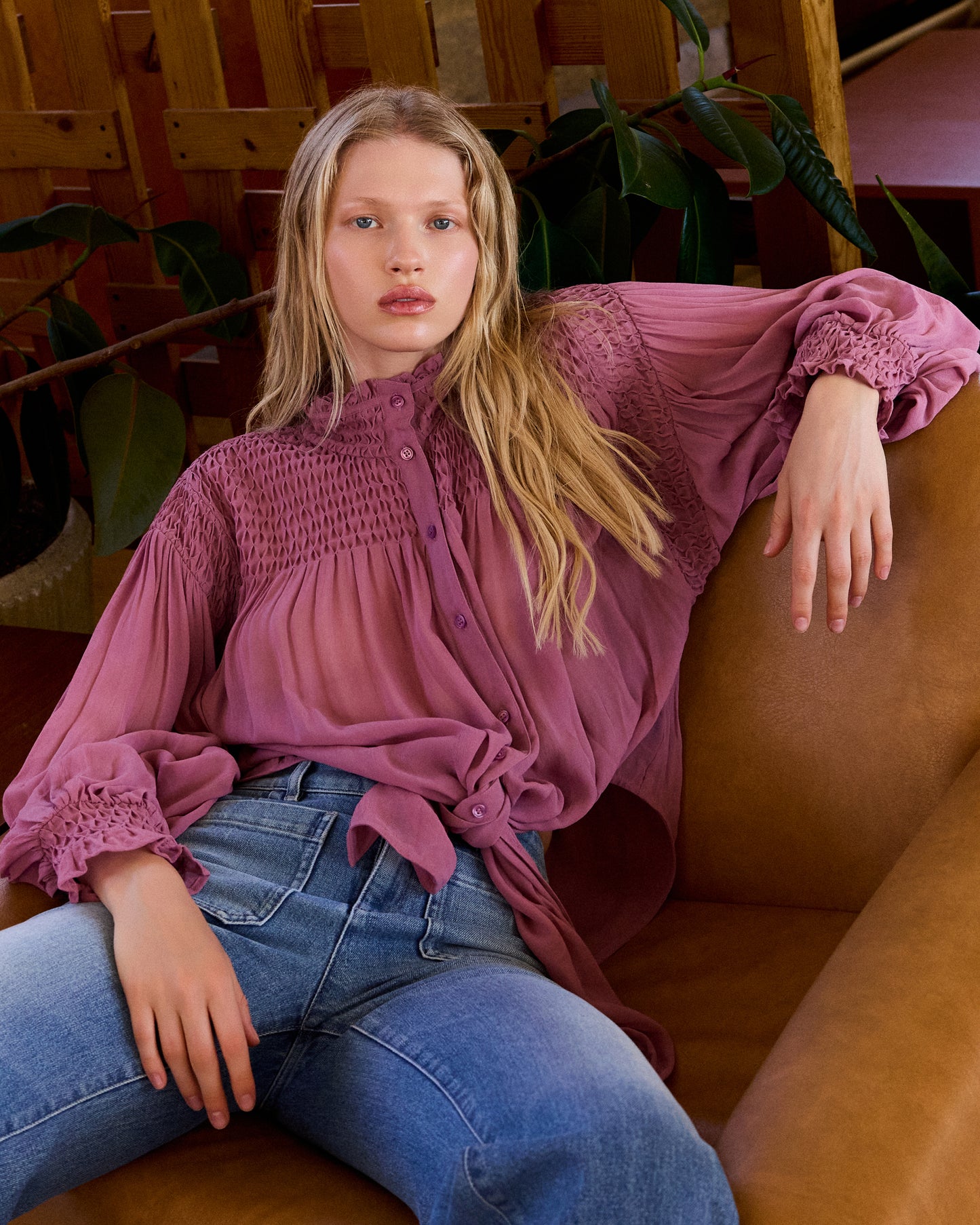 Esmeralda Blouse - Mauve