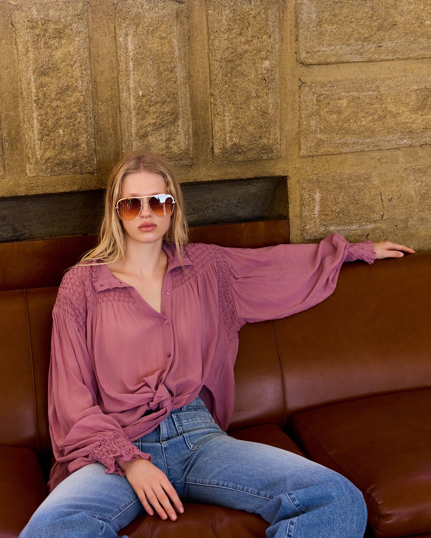 Esmeralda Blouse - Mauve
