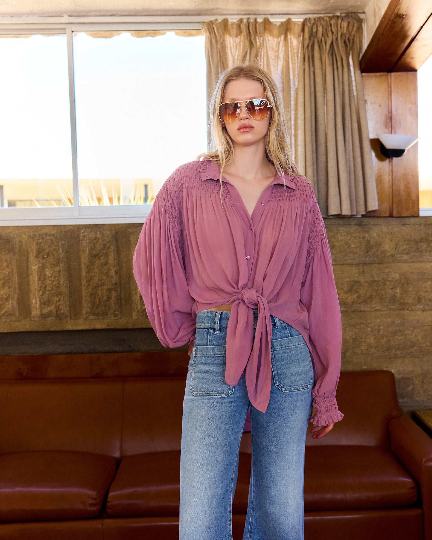 Esmeralda Blouse - Mauve