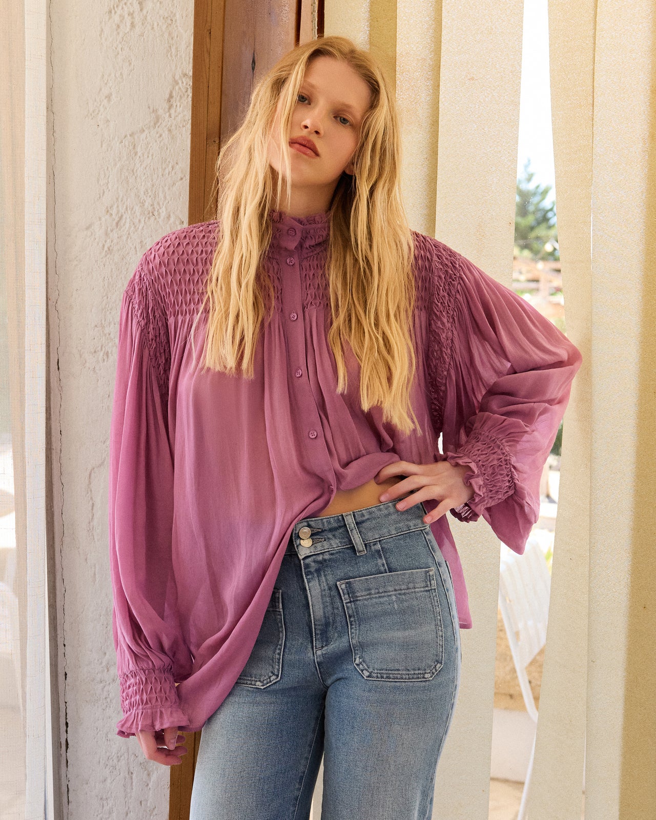 Esmeralda Blouse - Mauve - Image 6