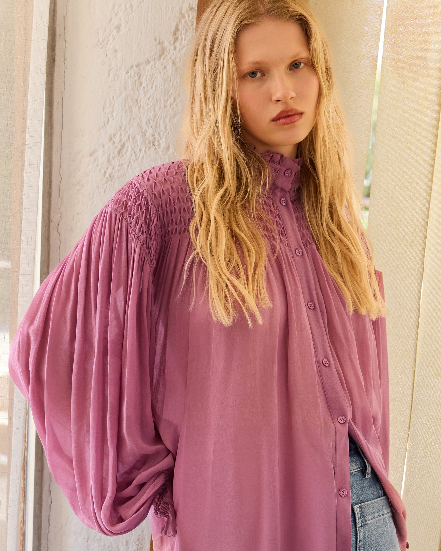 Esmeralda Blouse - Mauve