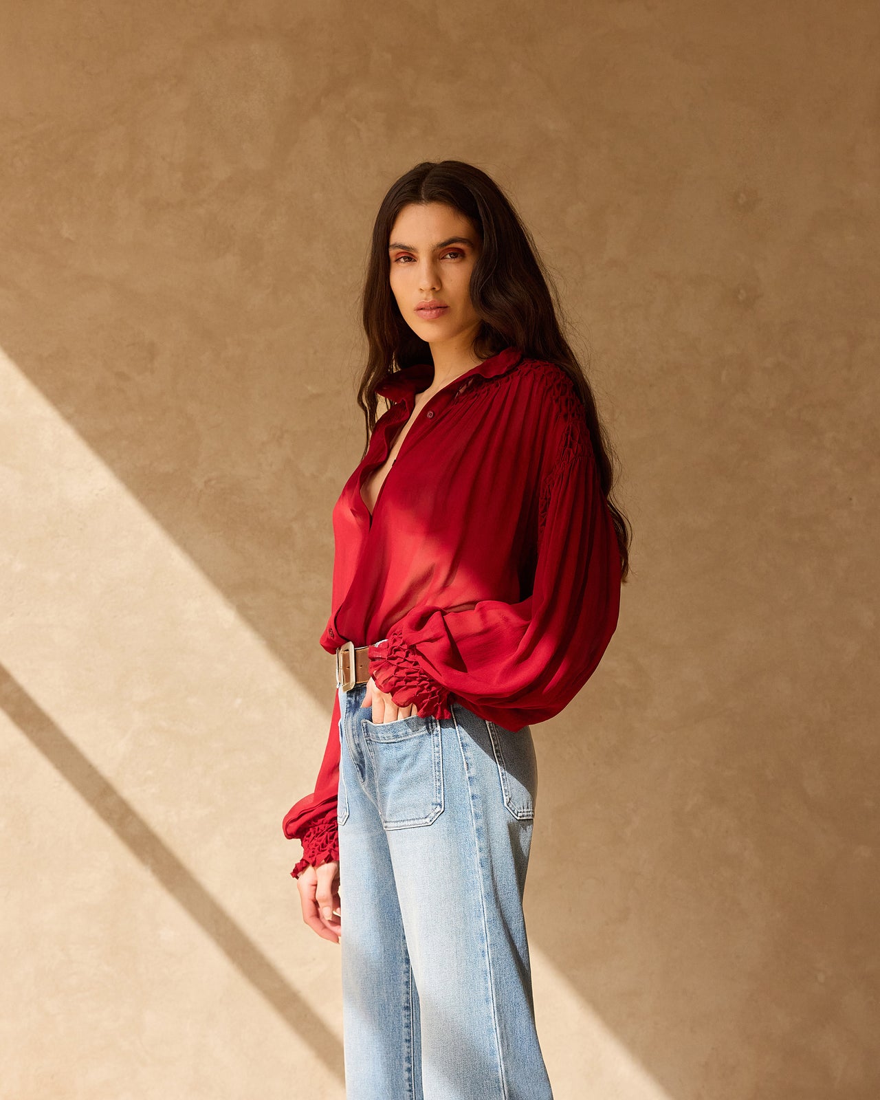 Blouse Esmeralda - Rouge - Image 6