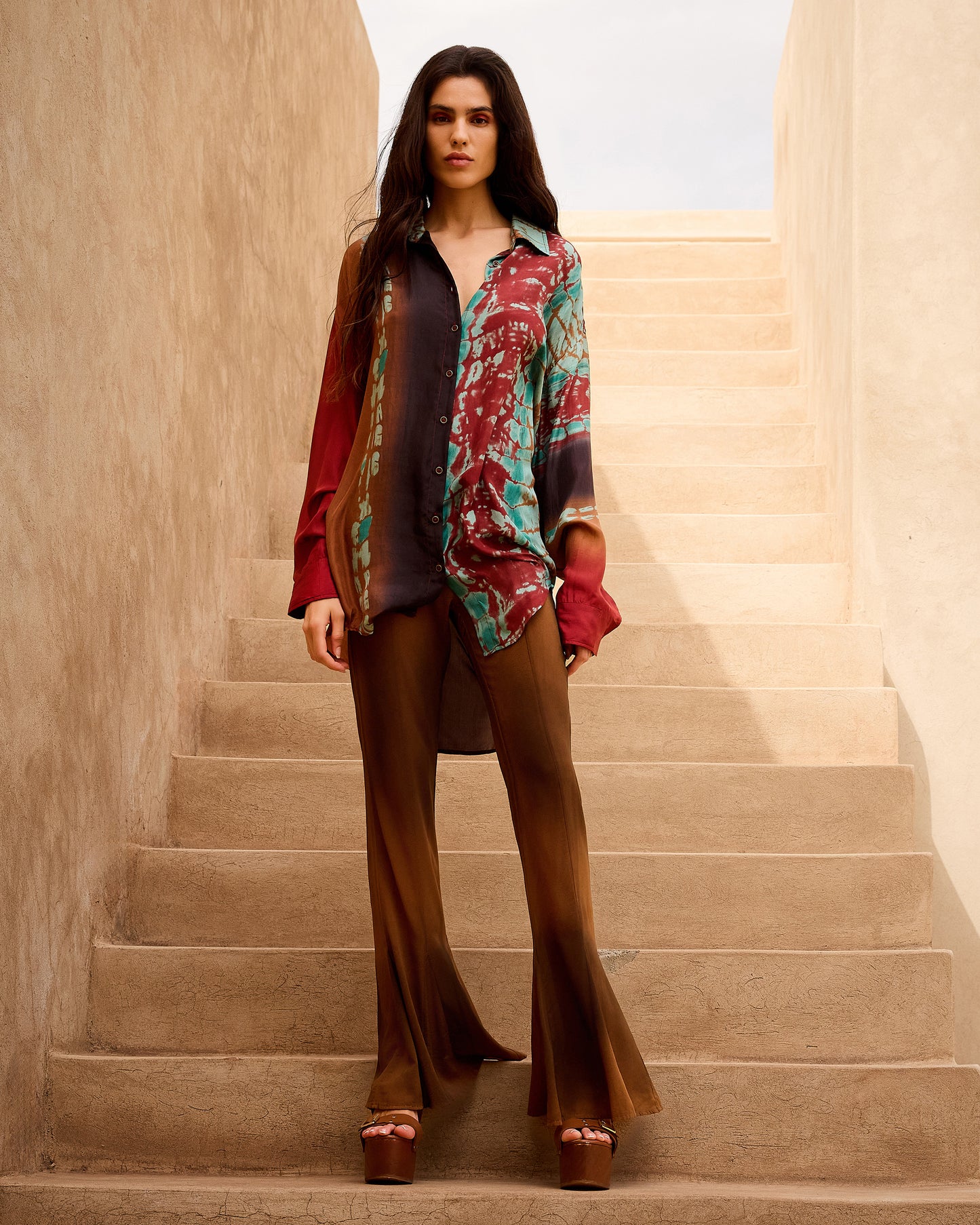 Chemise Plis - Rouge