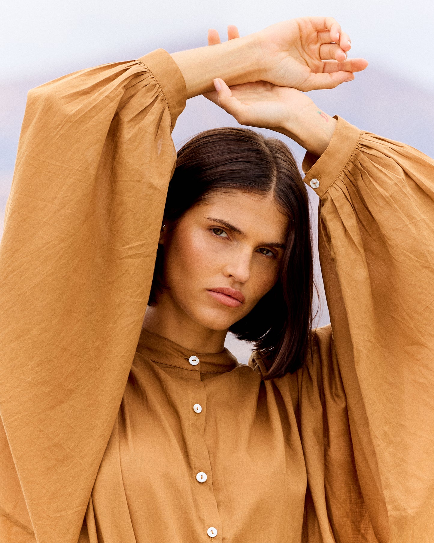 Chemise Celeste - Caramel : Chemise en coton ample – Caramel Mes Demoiselles