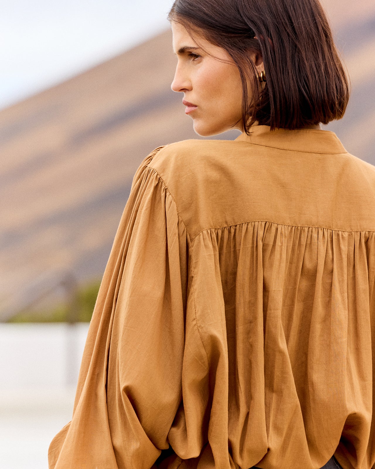 Chemise Celeste - Caramel : Chemise en coton ample – Caramel Mes Demoiselles - Image 5