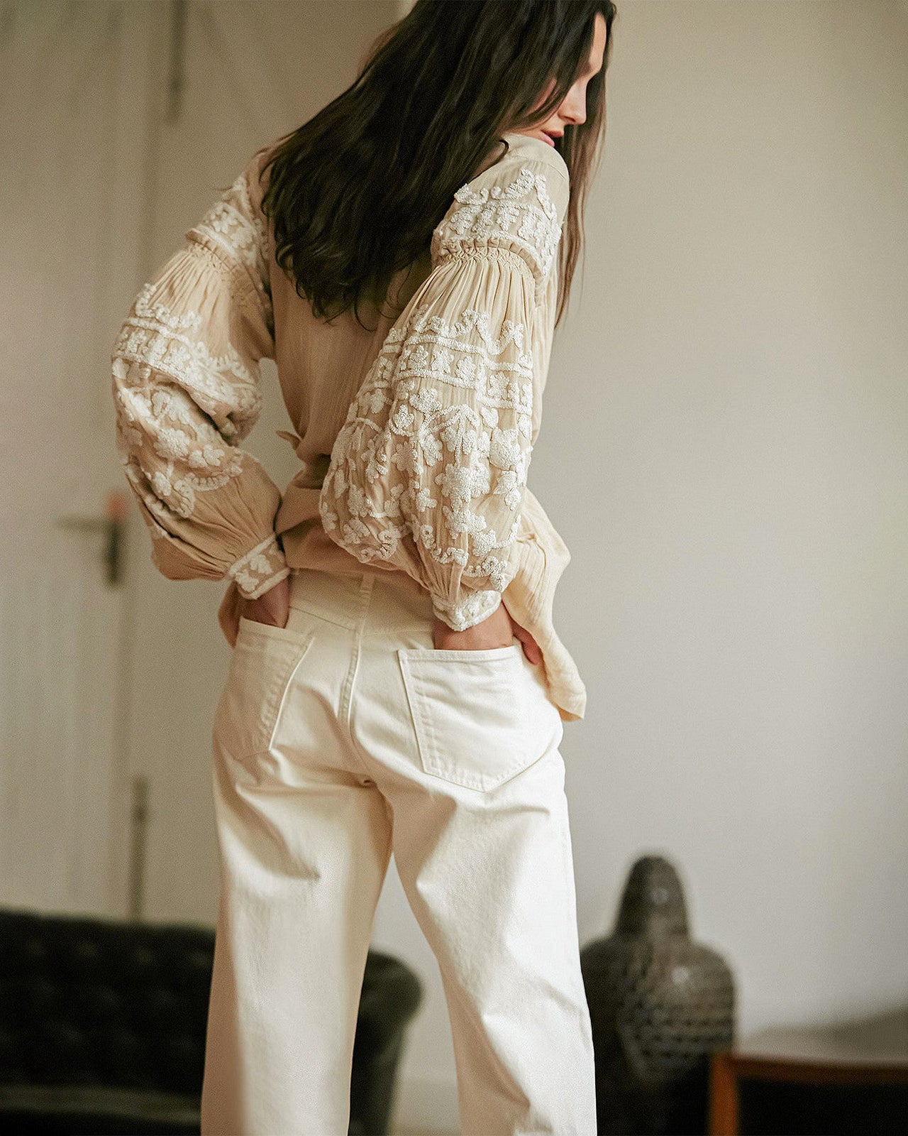 Jeans Mustang  Ecru | Mes Demoiselles Paris - Image 4
