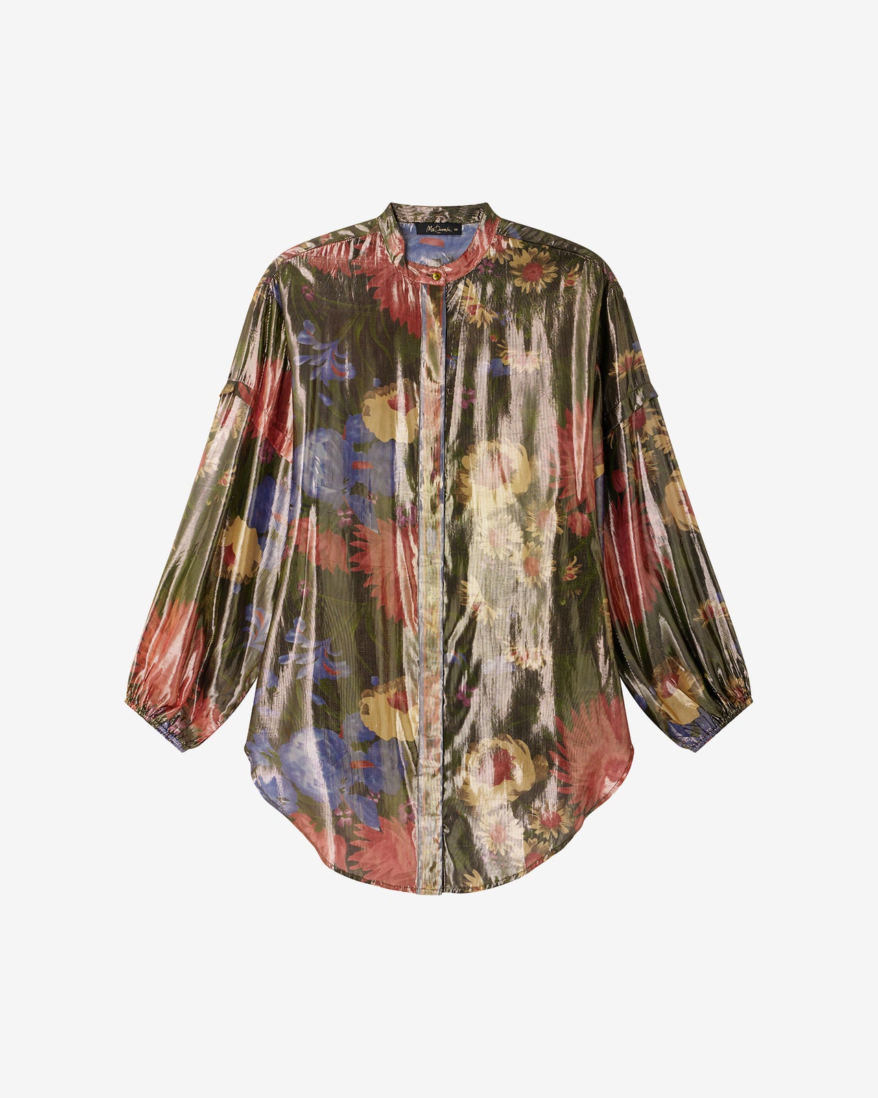 Chemise Bella - Vert : Chemise en voile lurex imprimé floral fondu Mes Demoiselles - Image 6