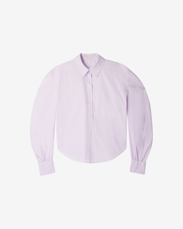 Blouse Sintia - Lavande : Blouse en popeline de coton lilas Mes Demoiselles - Dernière image