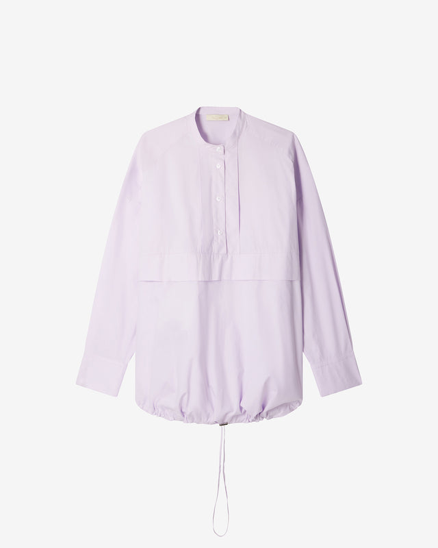Blouse Steve - Lavande : Blouse en popeline de coton couleur lilas Mes Demoiselles - Dernière image