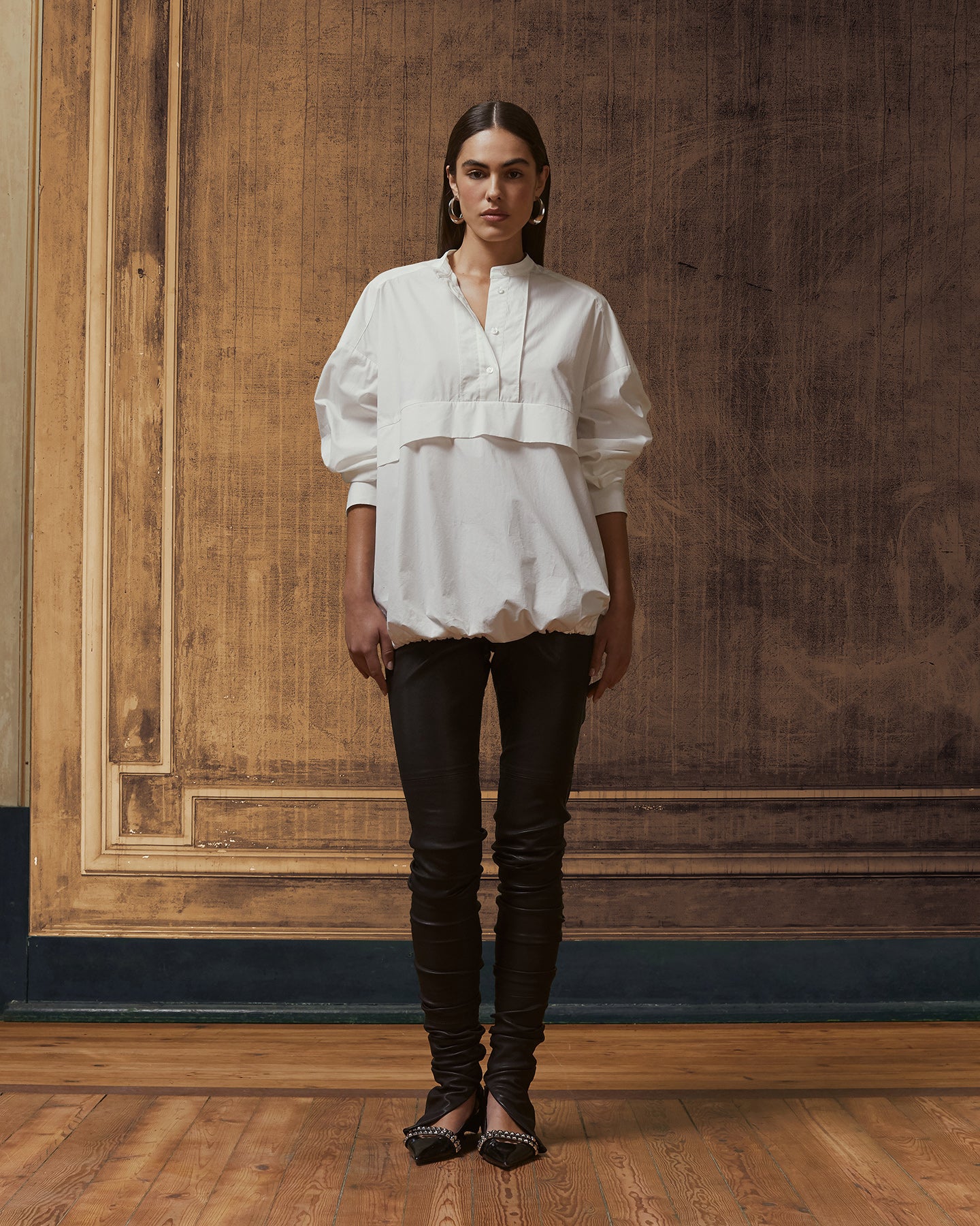 Blouse large en popeline de coton blanche - Chemises & tops Mes Demoiselles