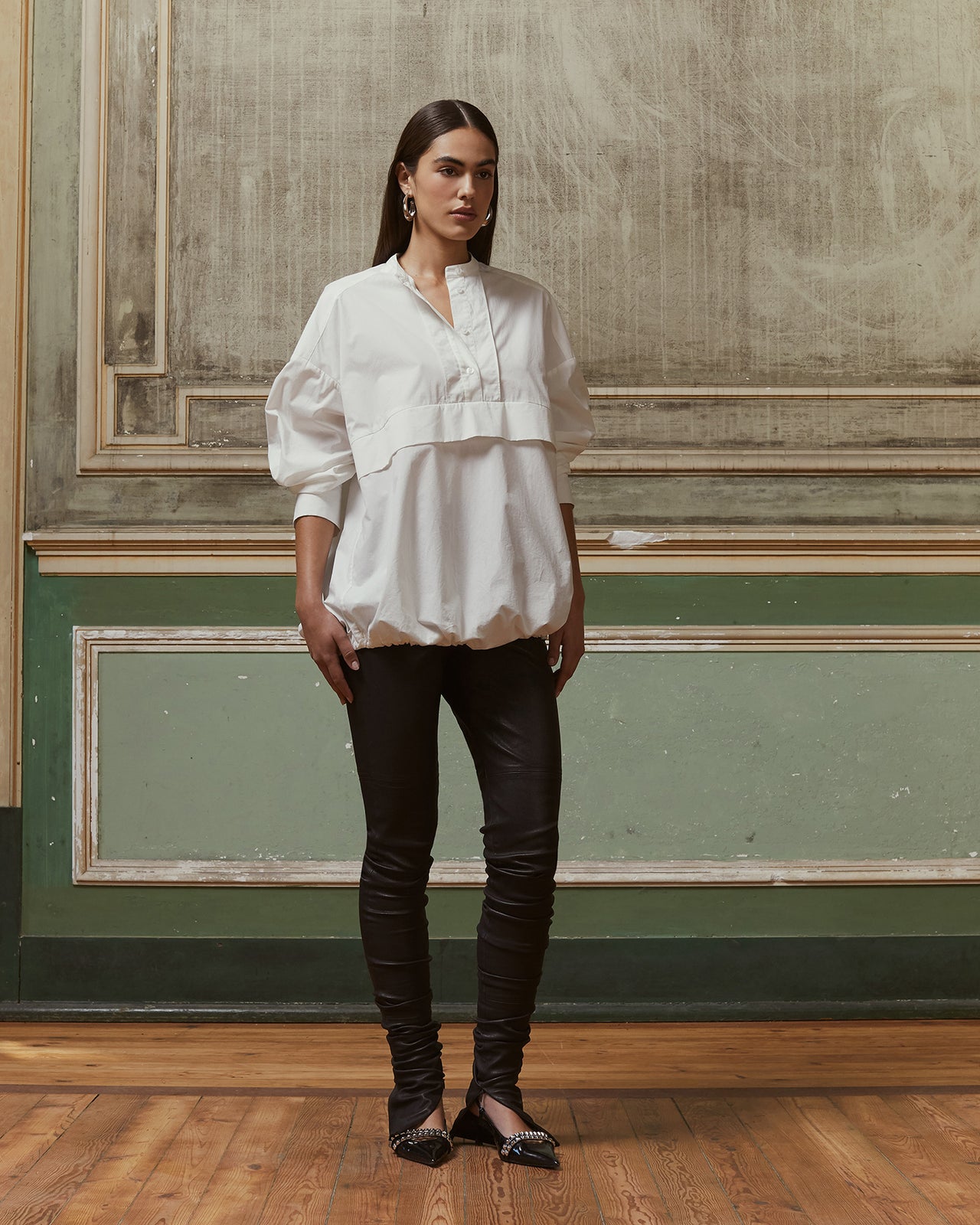 Blouse large en popeline de coton blanche - Chemises & tops Mes Demoiselles - Image 3