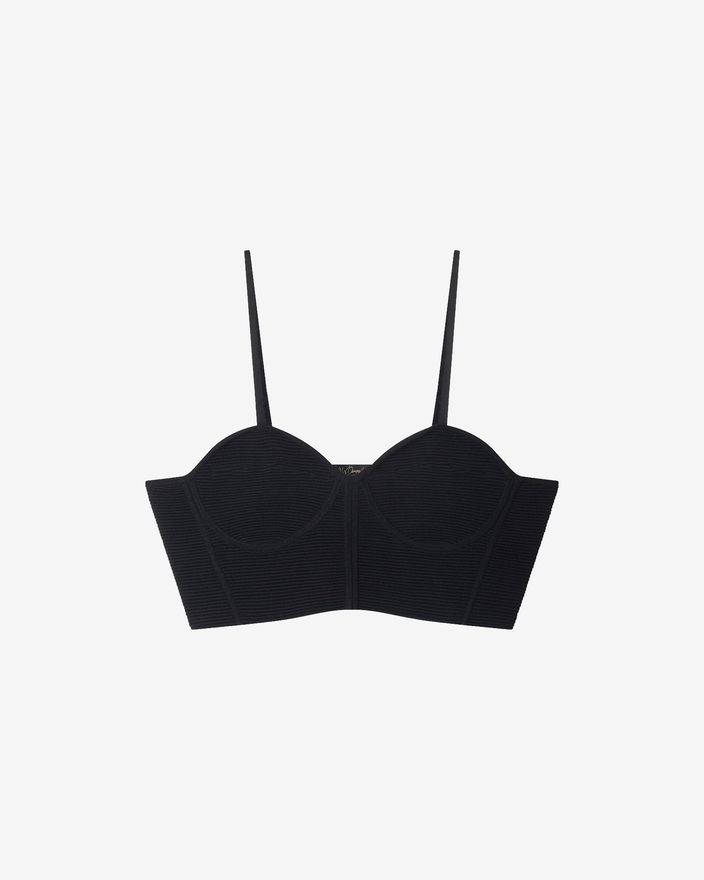 Top Blond - Noir : Brassière en maille stretch noire Mes Demoiselles
