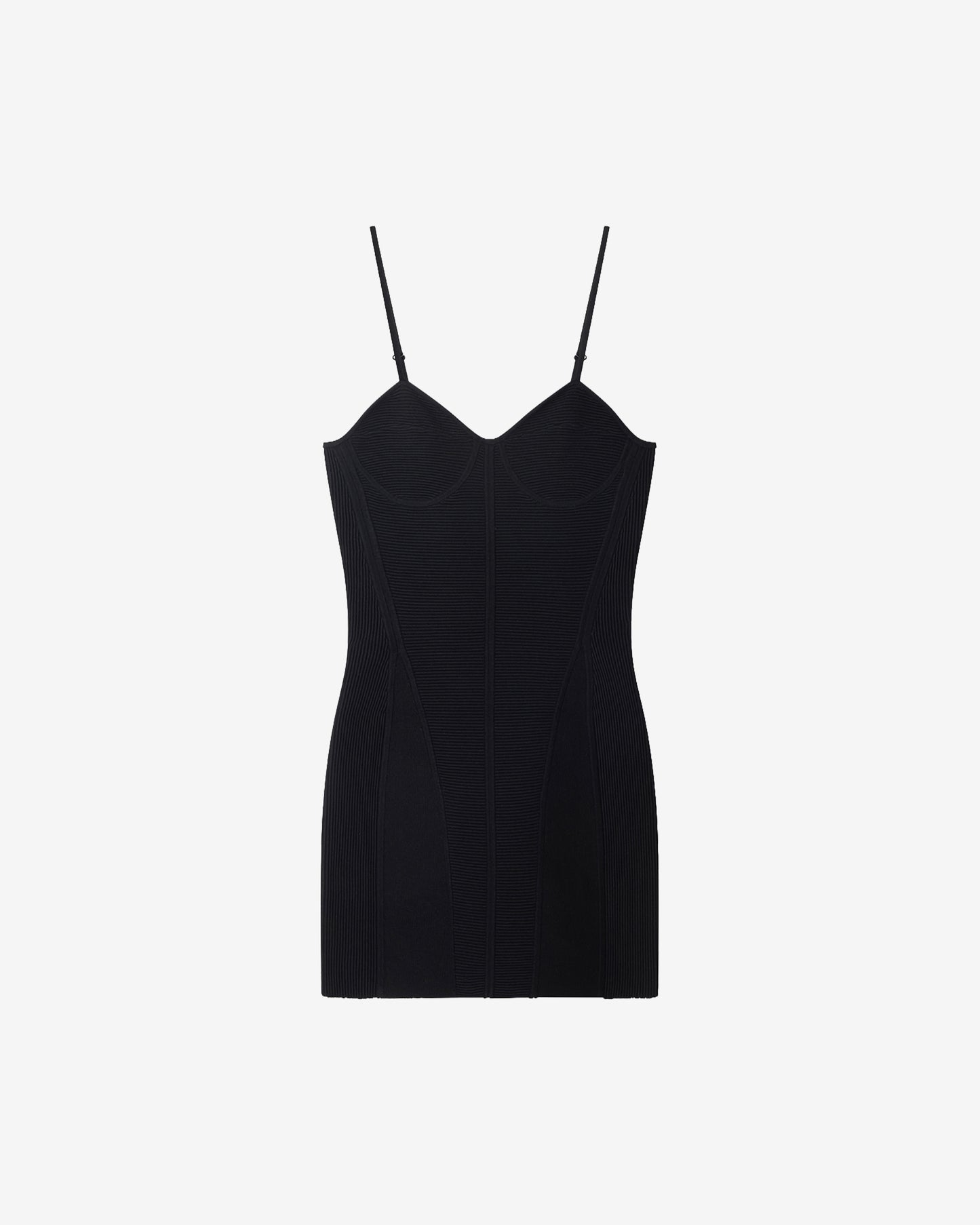 Robe Blom - Noir : Robe noire courte en maille stretch douce Mes Demoiselles