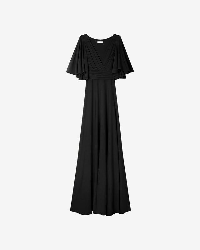 Robe Ibana - Noir : Robe noire longue et sensuelle Mes Demoiselles - Dernière image