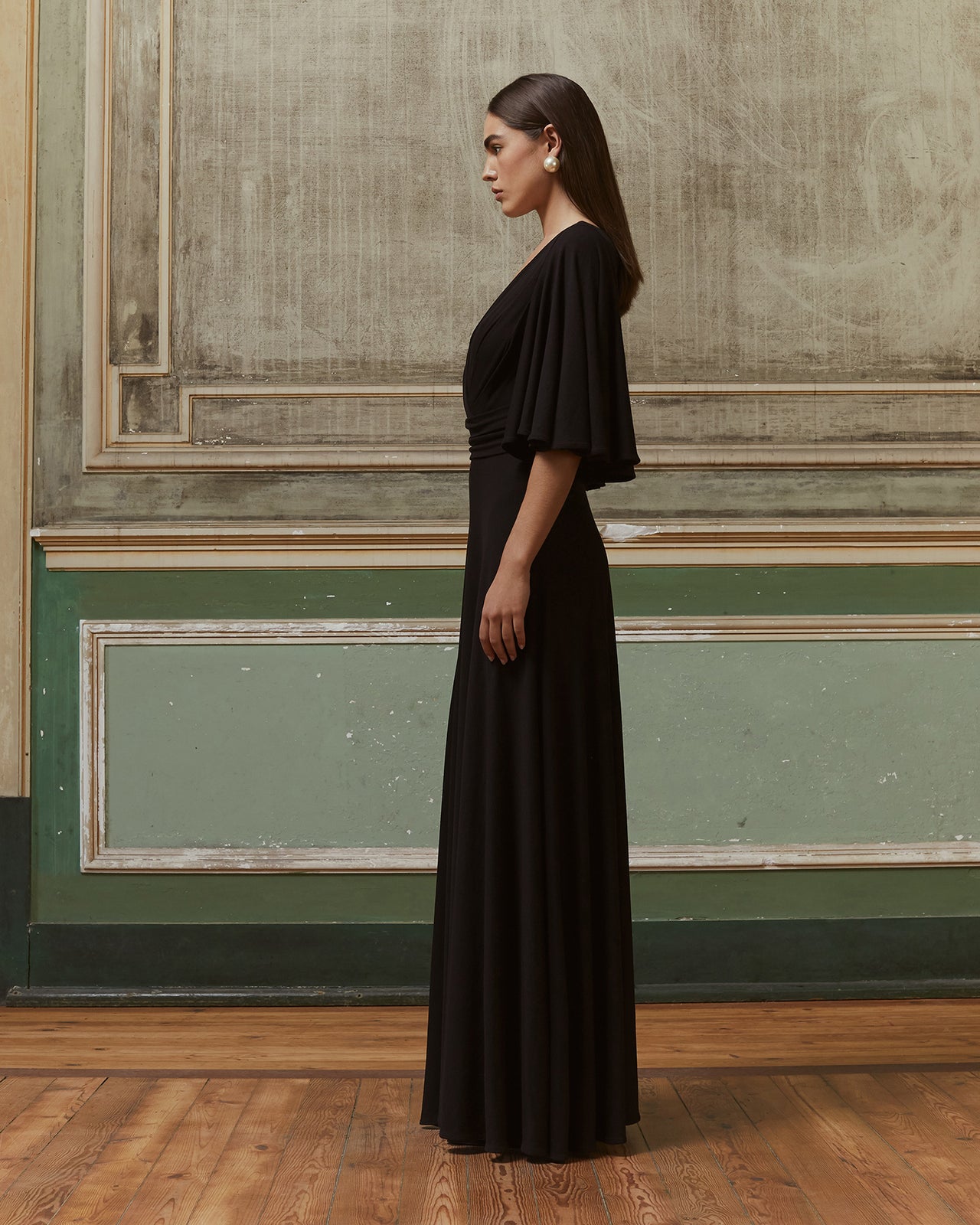 Robe noire longue et sensuelle - Robes Mes Demoiselles - Image 3