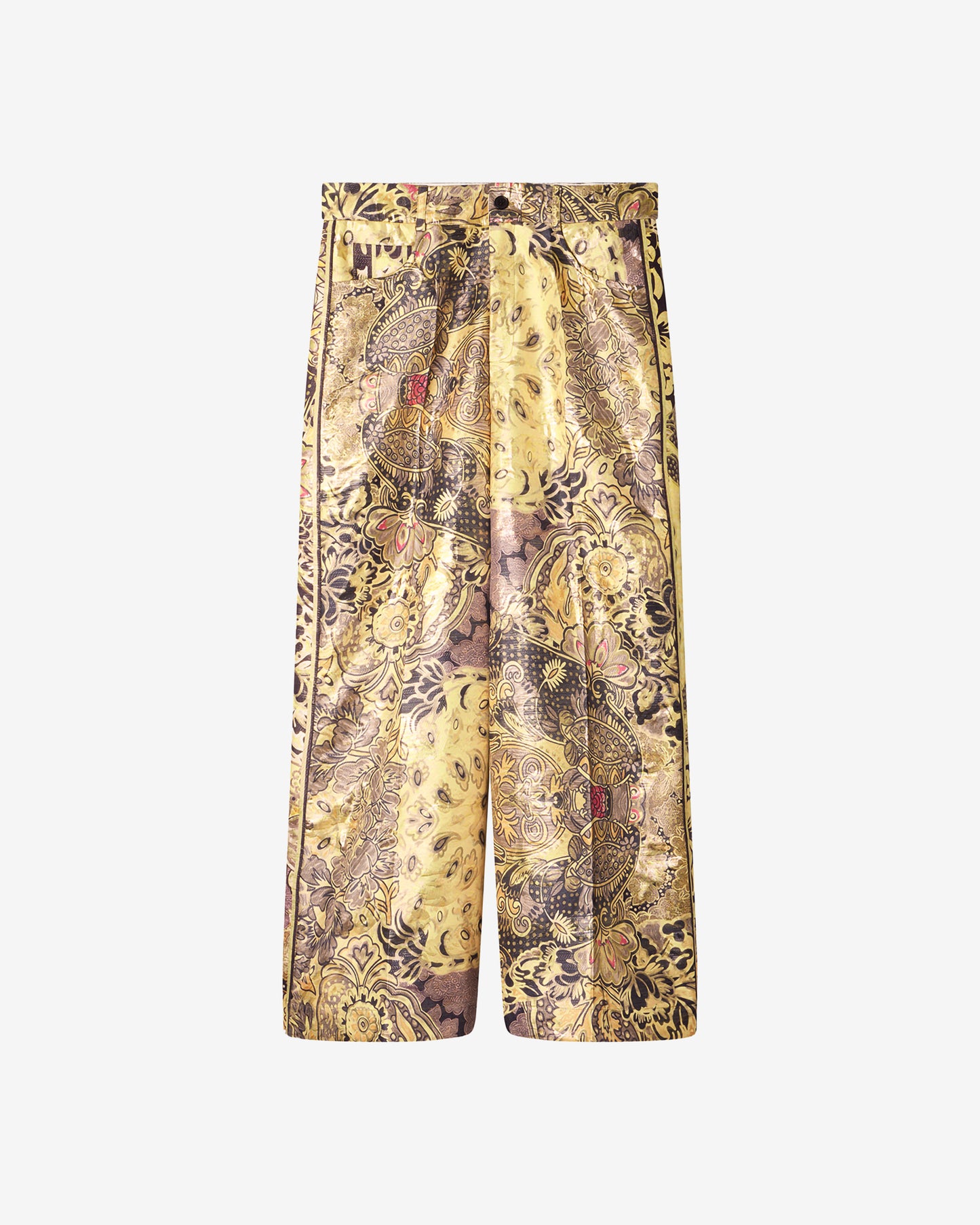 Pantalon Beauty - Jaune : Pantalon en jacquard lurex imprimé Mes Demoiselles