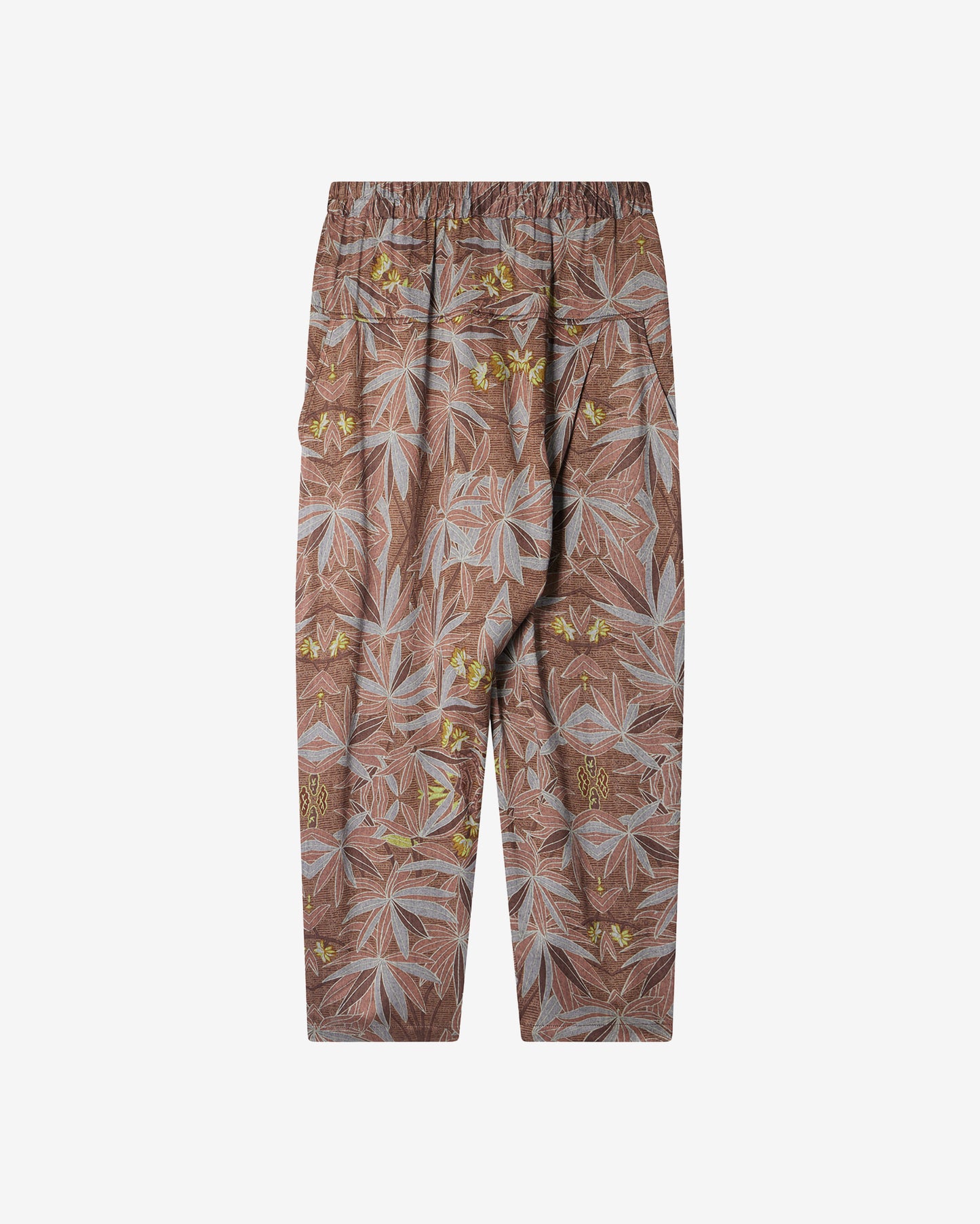 Pantalon Charlize - Marron : Pantalon souple en viscose floral double face Mes Demoiselles