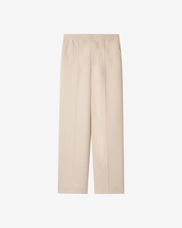 Pantalon Marchive - Beige : Pantalon jogging en milano chiné beige Mes Demoiselles - Dernière image