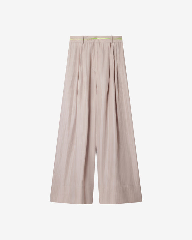 Pantalon Moda - Nude : Pantalon chic à rayures borsalino nude Mes Demoiselles - Dernière image