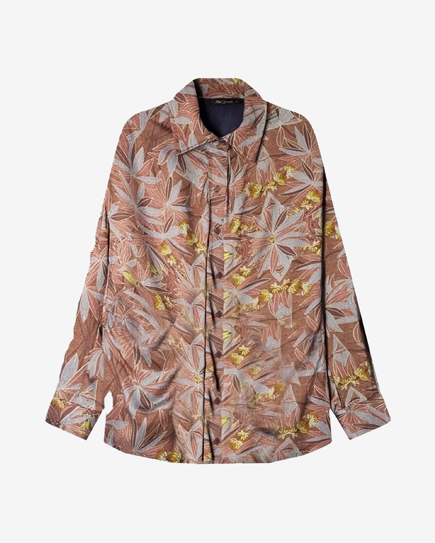 Chemise Clany - Marron : Chemise souple en modal double face imprimé floral Mes Demoiselles