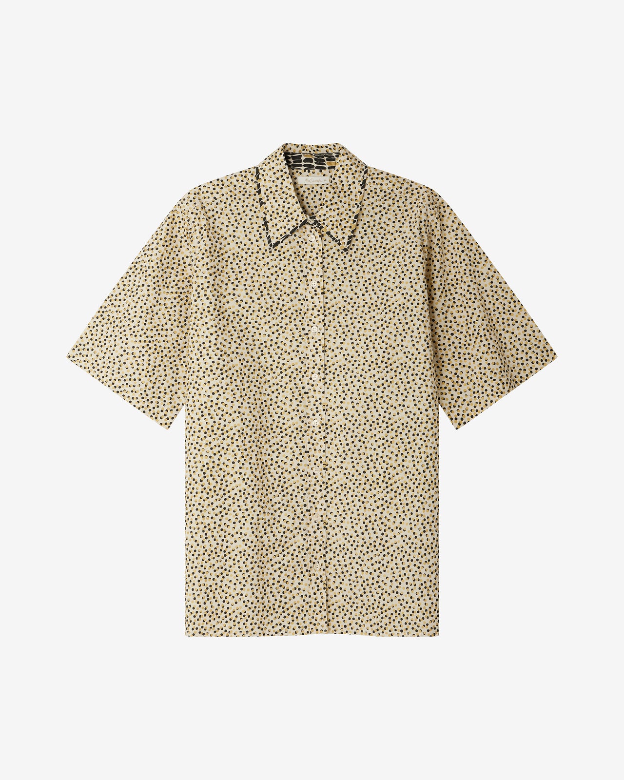 Chemise épurée en satin viscose noir profond - Chemises & tops Mes Demoiselles - Image 1