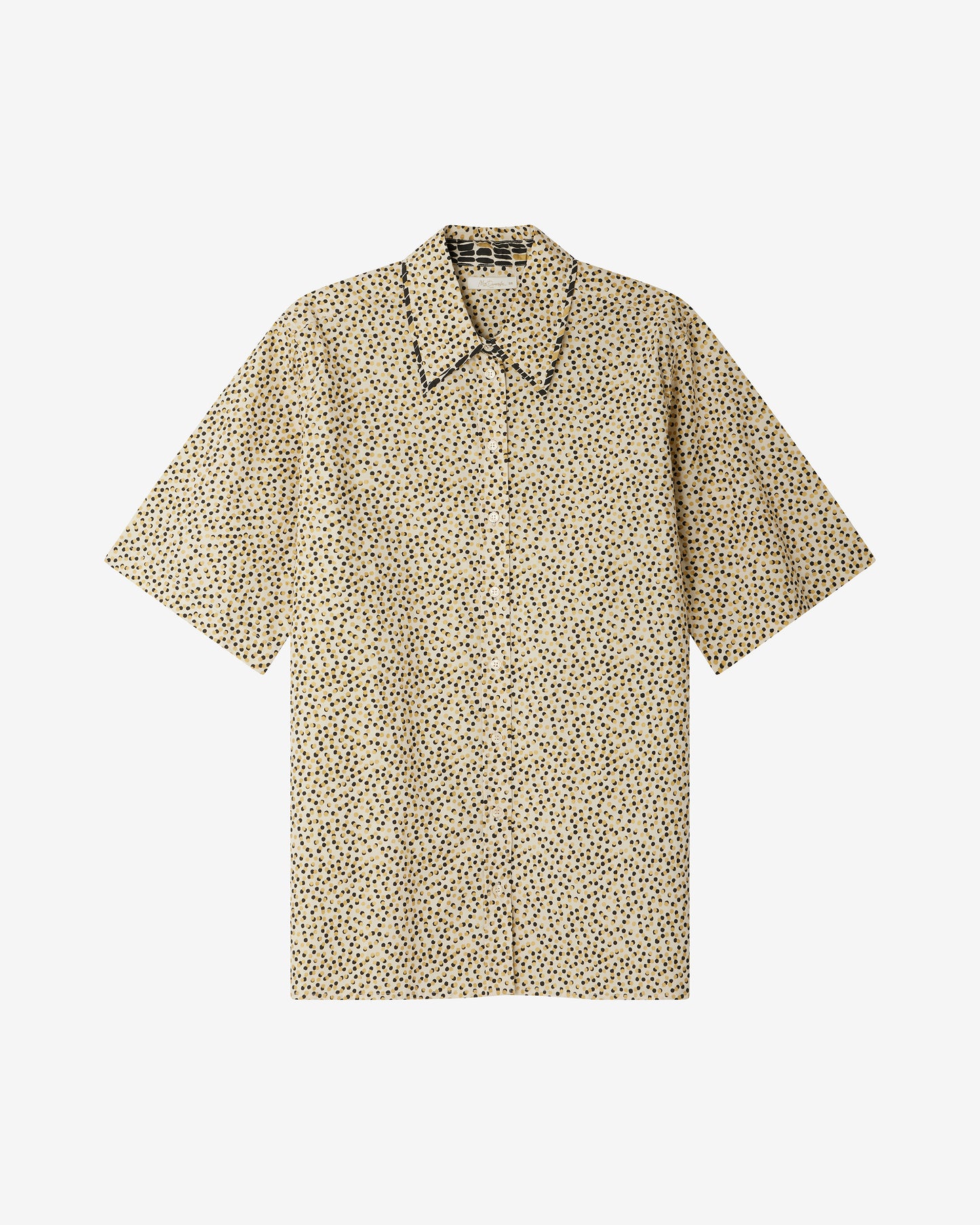Chemise épurée en satin viscose noir profond - Chemises & tops Mes Demoiselles