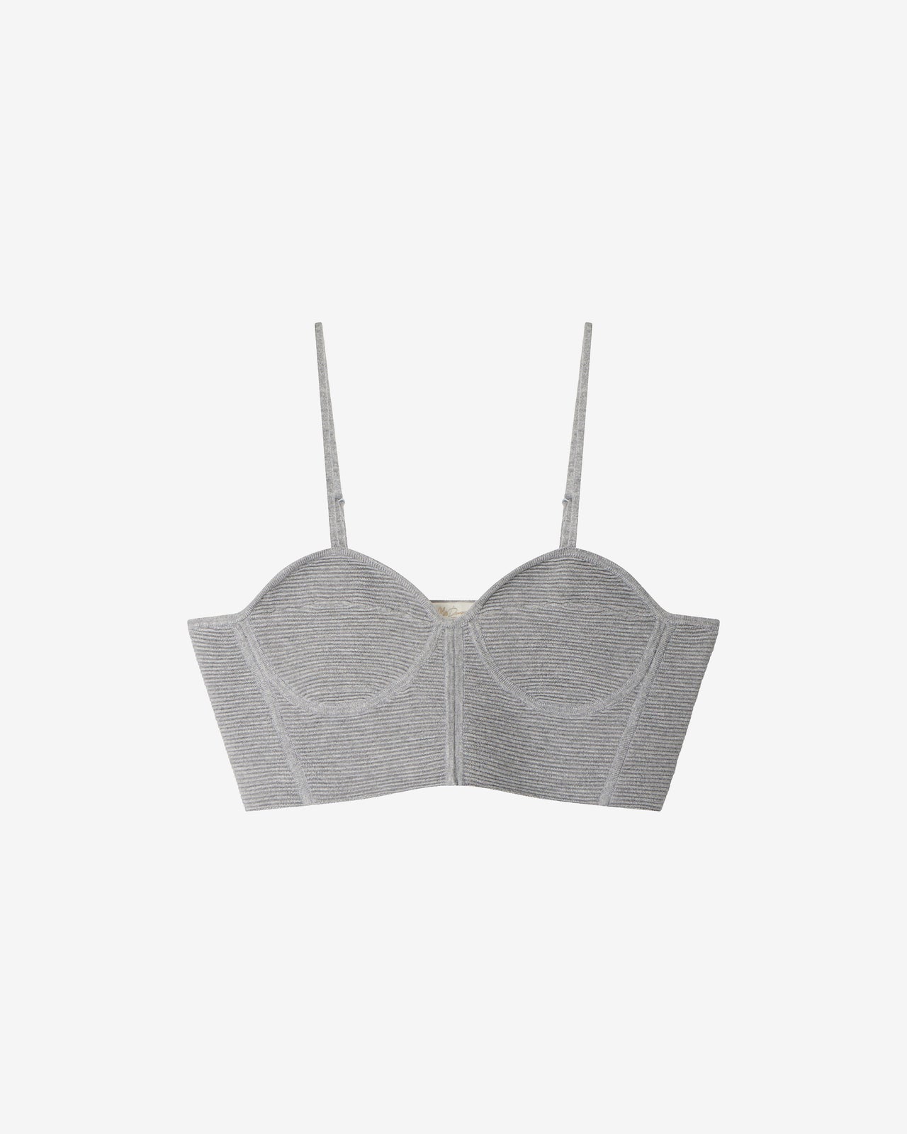 Top Blond - Gris : Brassière en maille stretch grise Mes Demoiselles - Image 6