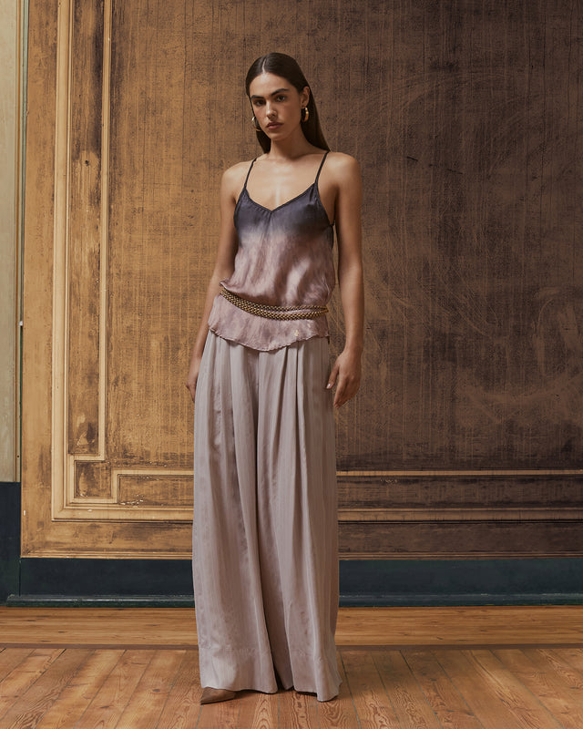 Top façon lingerie en tye&dye rose - Chemises & tops Mes Demoiselles - Image 1