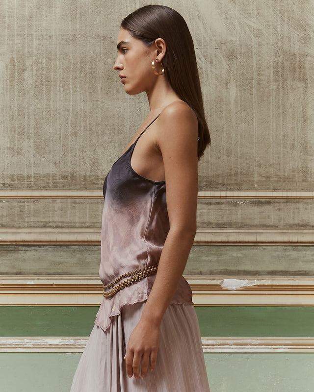 Top façon lingerie en tye&dye rose - Chemises & tops Mes Demoiselles - Image 2