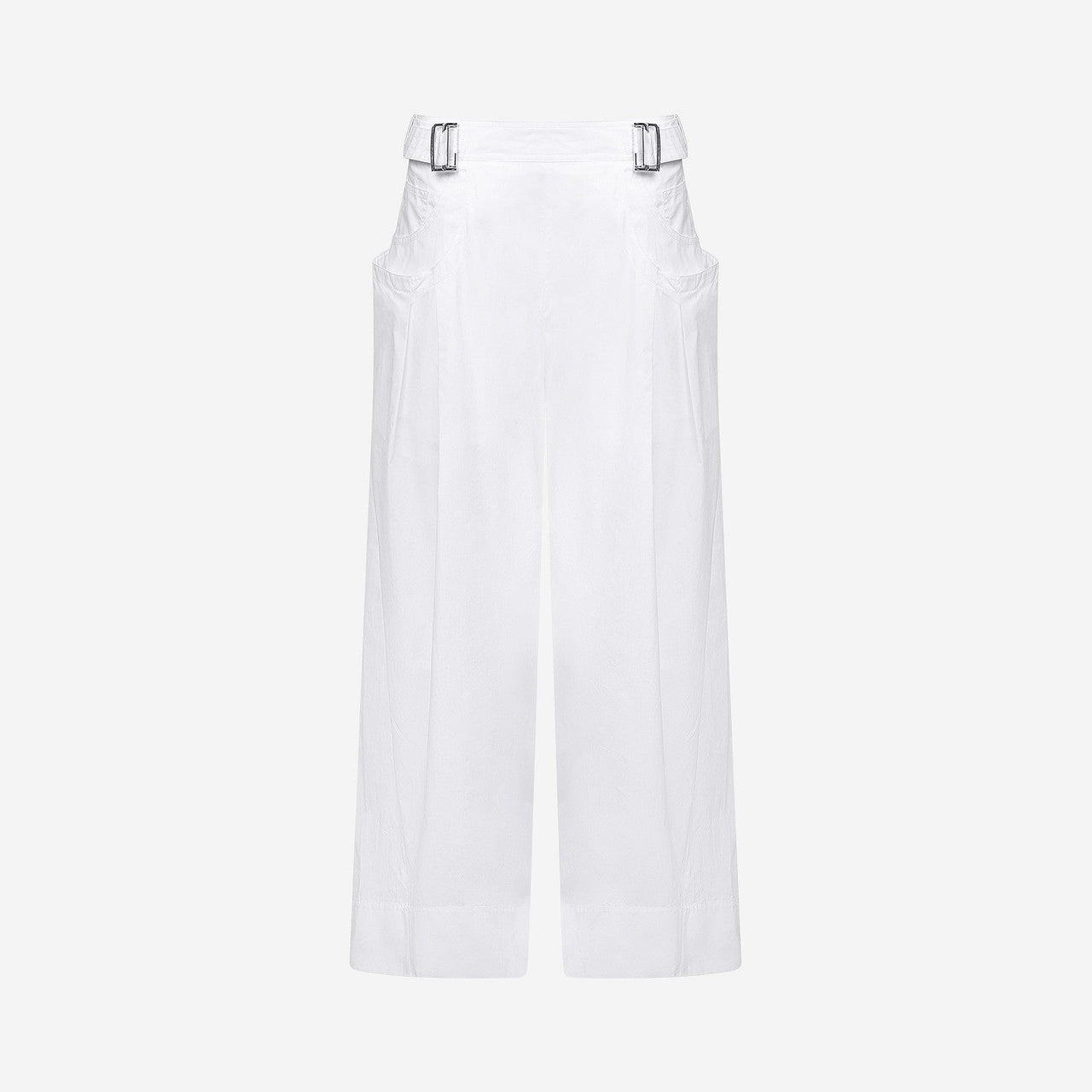 Pantalon large en popeline craquante blanche - Pantalons & combinaisons Mes Demoiselles - Image 3