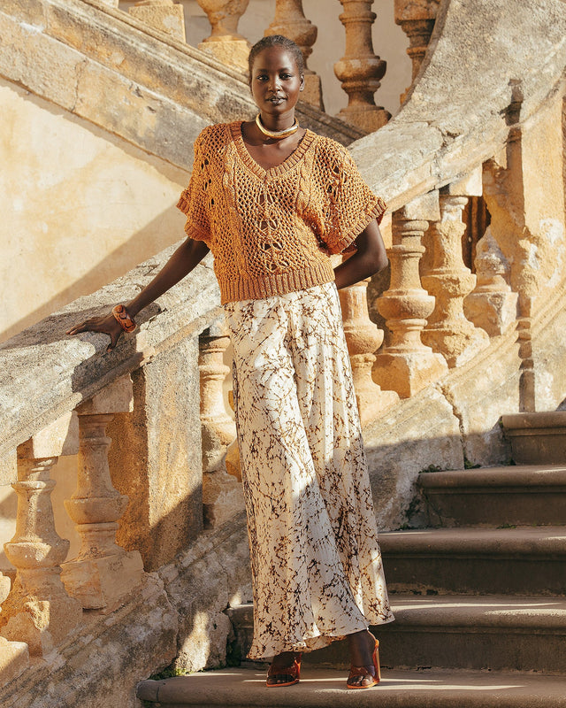 Pantalon en soie habotai tye&dye - Pantalons & combinaisons Mes Demoiselles - Image 1